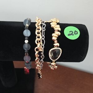 Erimish Lightening Strikes Gold and Black Bracelet Set (Extended)